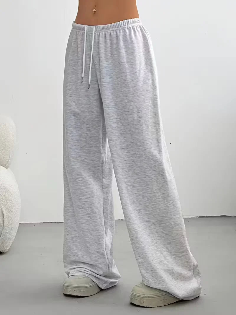 Women Jogger Cotton Pants Casual Drawstring Loose Unisex Wide Leg Straight Pants Sweatpants Autumn Winter Baggy Gym Track Pants