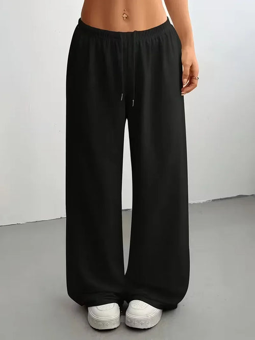 Women Jogger Cotton Pants Casual Drawstring Loose Unisex Wide Leg Straight Pants Sweatpants Autumn Winter Baggy Gym Track Pants
