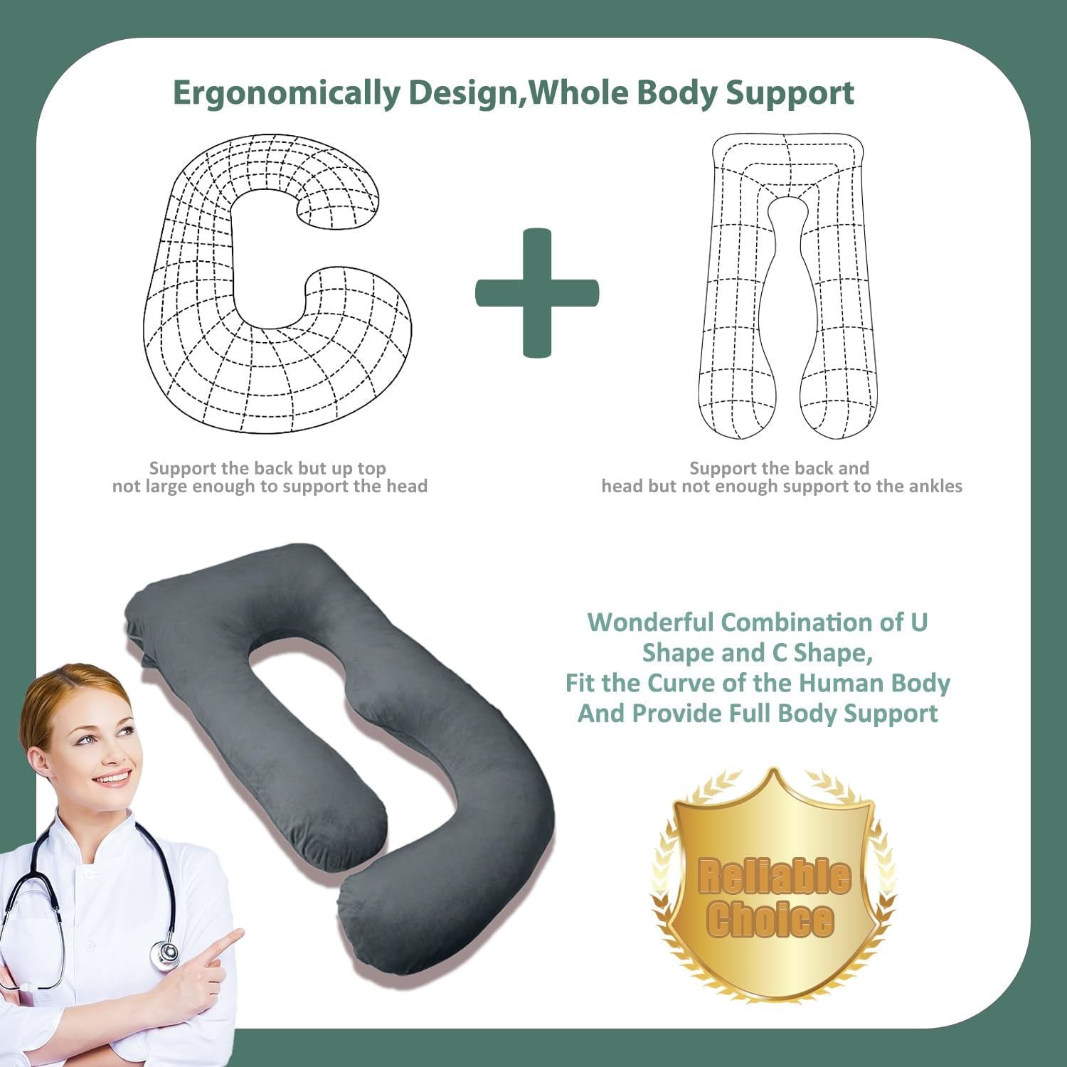 Pregnancy Pillow, U Shaped Pregnancy